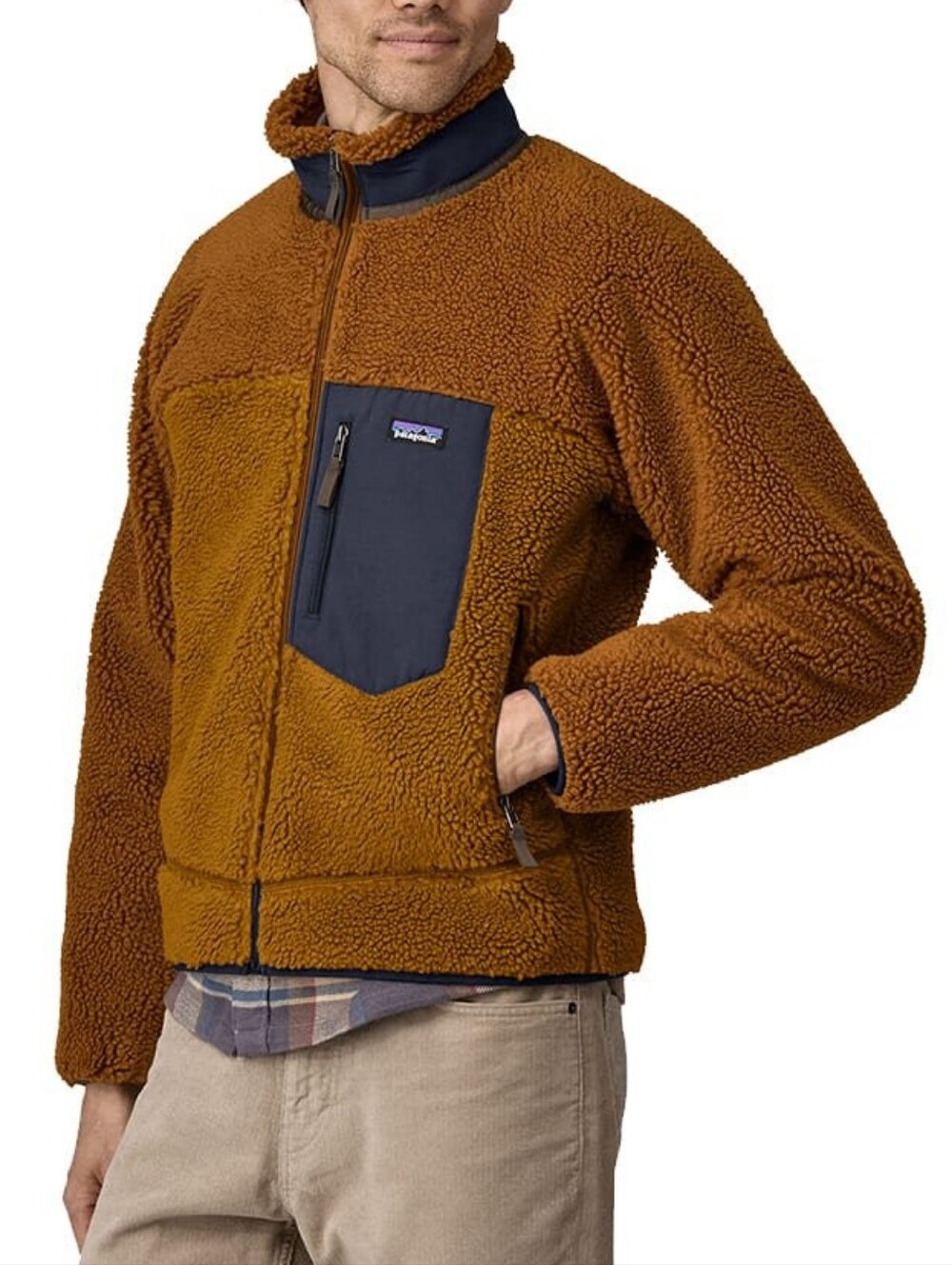 PATAGONIA Retro-X Fleece Sherpa Jacket Shelter Brown Men's Small